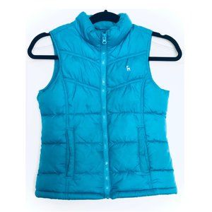 Old Navy Girls Puffer Vest Turquoise